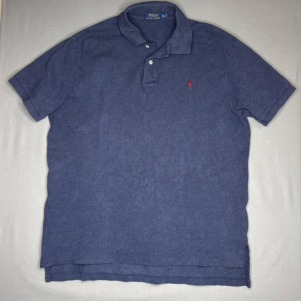 Ralph Lauren Polo Shirt Mens Extra Large Classic  Navy Blue Short Sleeve Cotton